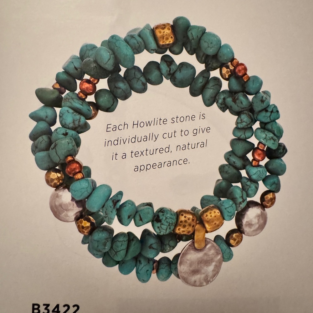 Turquoise Howlite Stone Bracelet